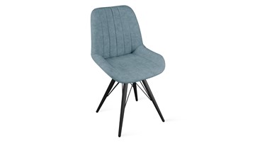 Обеденный стул Марвел Исп. 2 К3 (Черный муар/Микровелюр Duna Dustry Blue) в Вологде