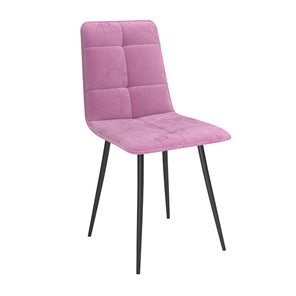 Кухонный стул Нео, велюр тенерифе розовый/Цвет металл черный в Вологде