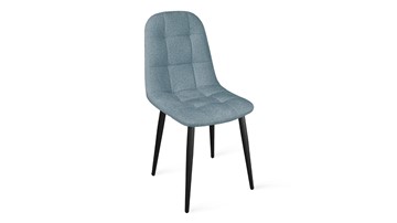 Обеденный стул Райс К1С (Черный муар/Микровелюр Duna Dustry Blue) в Вологде