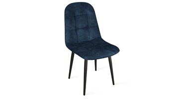 Обеденный стул Райс К1С (Черный муар/Микровелюр Wellmart Blue) в Вологде - предосмотр