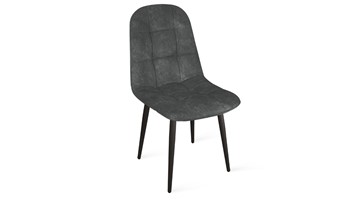 Обеденный стул Райс К1С (Черный муар/Микровелюр Wellmart Graphite) в Вологде