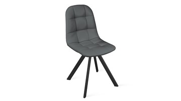 Обеденный стул Райс К2 (Черный муар/Кож.зам Polo Graphite) в Вологде - предосмотр