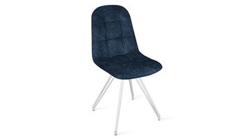 Обеденный стул Райс К4 (Белый матовый/Микровелюр Wellmart Blue) в Вологде