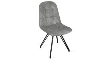 Обеденный стул Райс К4 (Черный муар/Микровелюр Wellmart Silver) в Вологде