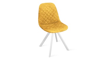 Обеденный стул Ричи К2 (Белый матовый/Микровелюр Wellmart Yellow) в Вологде