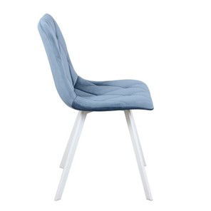 Кухонный стул Рокки WX-221 эмаль белая велюр голубой в Вологде - предосмотр 2