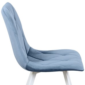 Кухонный стул Рокки WX-221 эмаль белая велюр голубой в Вологде - предосмотр 3