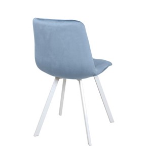 Кухонный стул Рокки WX-221 эмаль белая велюр голубой в Вологде - предосмотр 4