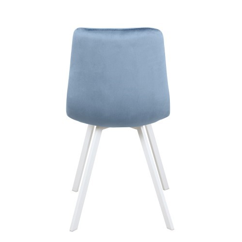 Кухонный стул Рокки WX-221 эмаль белая велюр голубой в Вологде - изображение 5