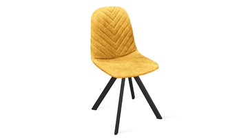 Кухонный стул Шерри К2 (Черный муар/Микровелюр Wellmart Yellow) в Вологде