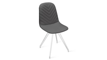 Обеденный стул Шерри К4 (Белый матовый/Кож.зам Polo Graphite) в Вологде