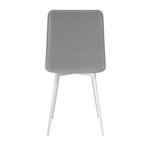 Обеденный стул Тахо, велюр тенерифе грей/Цвет металл белый в Вологде - предосмотр 3