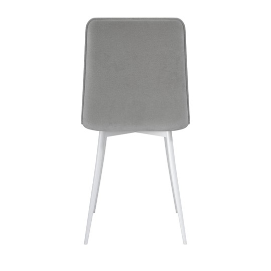 Обеденный стул Тахо, велюр тенерифе грей/Цвет металл белый в Вологде - изображение 3