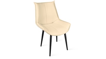 Обеденный стул Тейлор Исп. 2 К1С (Черный муар/Кож.зам Polo Cream) в Вологде