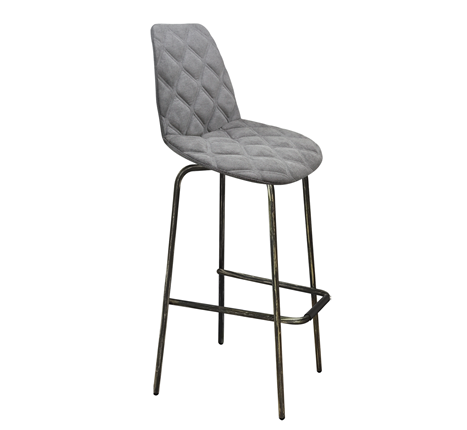 Барный стул SHT-ST29-C20/S29 (серый туман/черный муар/золотая патина) в Вологде - изображение