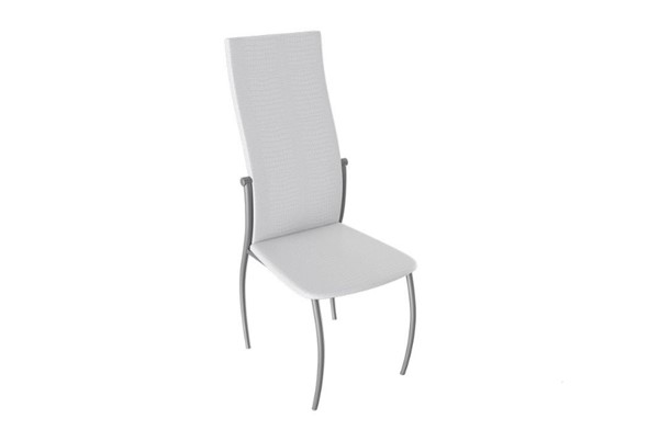 Обеденный стул Комфорт-М, цвет Эмаль Бриллиант, Белый Аллигатор к/з 218 (белый) в Вологде - изображение