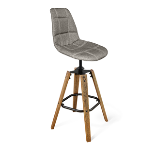Барный стул SHT-ST29-C/S93 (пепельный/брашированный коричневый/черный муар) в Вологде - предосмотр