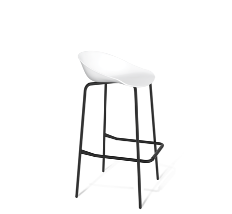 Барный стул SHT-ST19/S29 (белый/черный муар) в Вологде - изображение