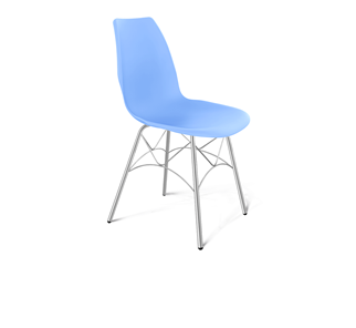 Обеденный стул SHT-ST29/S107 (голубой pan 278/хром лак) в Вологде