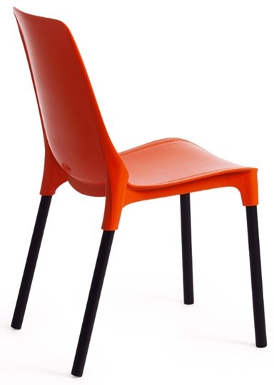 Обеденный стул GENIUS (mod 75) 46x56x84 оранжевый/черные ножки арт.15282 в Вологде - изображение 2