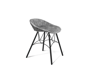 Обеденный стул SHT-ST19-SF1 / SHT-S100 (дымный/черный муар) в Вологде - предосмотр