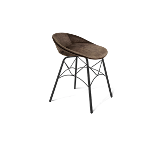 Обеденный стул SHT-ST19-SF1 / SHT-S107 (кофейный трюфель/черный муар) в Вологде - предосмотр