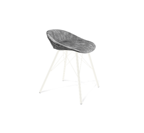 Обеденный стул SHT-ST19-SF1 / SHT-S37 (дымный/белый муар) в Вологде - изображение