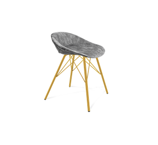 Обеденный стул SHT-ST19-SF1 / SHT-S37 (дымный/золото) в Вологде