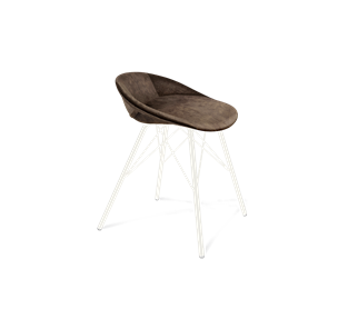 Обеденный стул SHT-ST19-SF1 / SHT-S37 (кофейный трюфель/белый муар) в Вологде