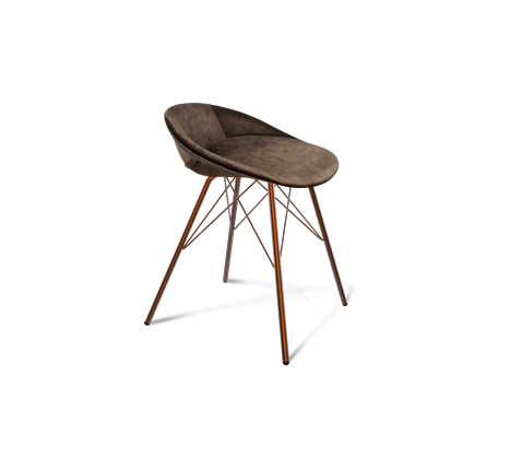 Обеденный стул SHT-ST19-SF1 / SHT-S37 (кофейный трюфель/медный металлик) в Вологде - изображение