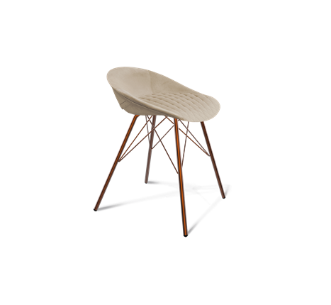 Обеденный стул SHT-ST19-SF1 / SHT-S37 (ванильный крем/медный металлик) в Вологде - изображение