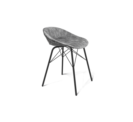 Обеденный стул SHT-ST19-SF1 / SHT-S64 (дымный/черный муар) в Вологде - изображение