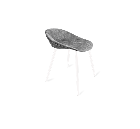 Обеденный стул SHT-ST19-SF1 / SHT-S95-1 (дымный/белый муар) в Вологде - изображение
