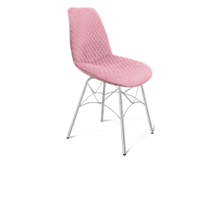 Обеденный стул SHT-ST29-С22 / SHT-S107 (розовый зефир/хром лак) в Вологде - предосмотр