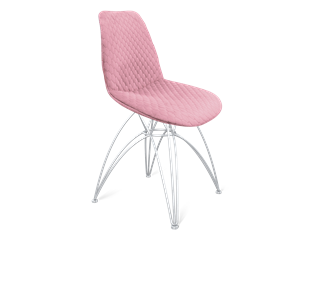 Обеденный стул SHT-ST29-С22 / SHT-S112 (розовый зефир/хром лак) в Вологде - предосмотр