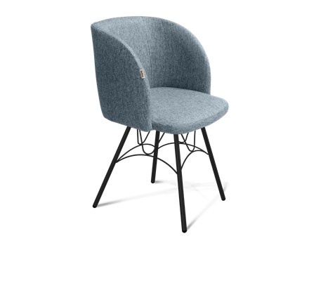 Обеденный стул SHT-ST33 / SHT-S100 (синий лед/черный муар) в Вологде - изображение
