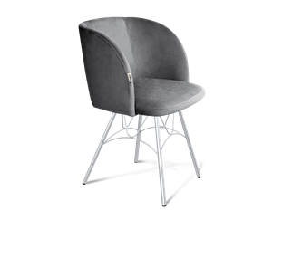 Обеденный стул SHT-ST33 / SHT-S100 (угольно-серый/хром лак) в Вологде - предосмотр