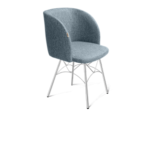 Обеденный стул SHT-ST33 / SHT-S107 (синий лед/хром лак) в Вологде
