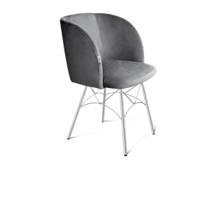 Обеденный стул SHT-ST33 / SHT-S107 (угольно-серый/хром лак) в Вологде