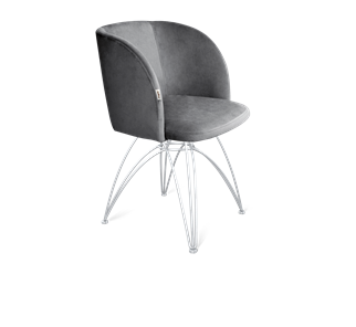 Обеденный стул SHT-ST33 / SHT-S112 (угольно-серый/хром лак) в Вологде - предосмотр