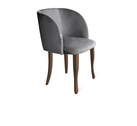 Обеденный стул SHT-ST33 / SHT-S122 (угольно-серый/темный орех/черный муар) в Вологде - изображение