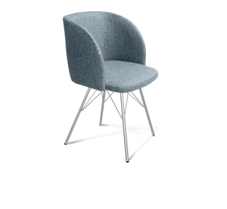 Обеденный стул SHT-ST33 / SHT-S37 (синий лед/хром лак) в Вологде
