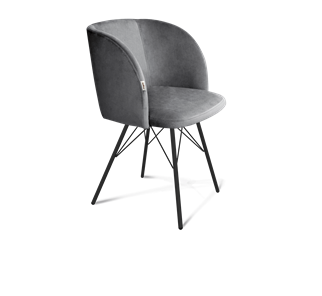 Обеденный стул SHT-ST33 / SHT-S37 (угольно-серый/черный муар) в Вологде
