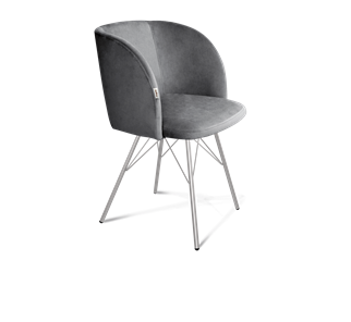 Обеденный стул SHT-ST33 / SHT-S37 (угольно-серый/хром лак) в Вологде - предосмотр