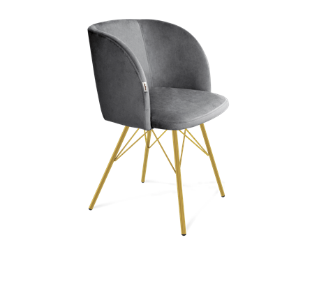 Обеденный стул SHT-ST33 / SHT-S37 (угольно-серый/золото) в Вологде - изображение