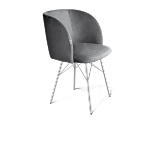 Обеденный стул SHT-ST33 / SHT-S64 (угольно-серый/хром лак) в Вологде - предосмотр