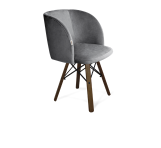 Обеденный стул SHT-ST33 / SHT-S70 (угольно-серый/темный орех/черный муар) в Вологде - предосмотр