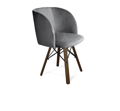 Обеденный стул SHT-ST33 / SHT-S70 (угольно-серый/темный орех/черный муар) в Вологде - изображение