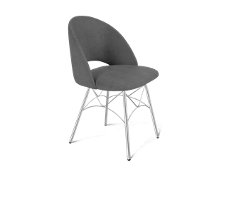 Обеденный стул SHT-ST34 / SHT-S107 (платиново-серый/хром лак) в Вологде - предосмотр