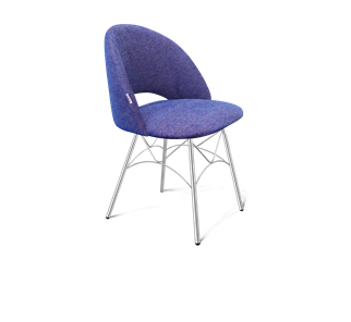 Обеденный стул SHT-ST34 / SHT-S107 (синий мираж/хром лак) в Вологде - предосмотр